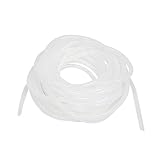 スパイラルラッピングワイヤ，SODIAL(R) 8mm PE　スパイラルラッピングワイヤー　コンピュータマネージャのケーブル　クリアホワイト　33Ft