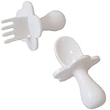 ベビースプーン フォーク セット ホワイト グラビーズ [並行輸入品]