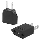 コンセント 変換プラグ cタイプ C→A 2個セット 国内用変換プラグ 電源変換プラグ 125-250V 6A 丸型 平型変換 2ピンタイプ プラグ 高互換性 携帯便利 小型 日本国内用 海外旅行用 ブラック