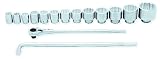 Urrea 5800A 1-Inch Drive 12-Point Chrome Socket Set, 16-Piece [並行輸入品]