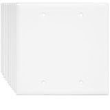 Enerlites空白壁プレート、1 – 4ギャング、標準サイズ、壊れないポリカーボネート – ホワイト 2 Gang - 10 Pack ホワイト 8802-W-10PCS