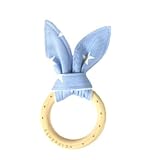 エスメラルダ（esmeralda）うさ耳 うさぎの耳型のキュートな歯固め【知育玩具 ガラガラ】 (アズールスター)