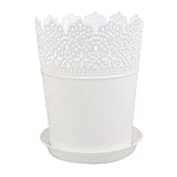 TOPmountain 中空レース 1個の植木鉢 欧風 ローマデコレーション表示 フラワーコンテナ ガーデンアクセサリー