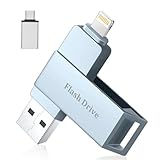 Vackiit「正規MFi認証品」iPhone用 usbメモリ128GB phone 写真データ保存 usb 高速 USB 3.0 phone用外付けメモリiPhone/iPad/iPod/Win/Mac兼用 タイプc usbメモリ 大容量外付けストレージ セキュリティ機能付 携帯容量不足解消 グレー