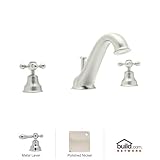 Rohl ac25lm-pn Cisal Roman Tub Faucet withクラシックメタルレバーハンドル、ポリッシュニッケル