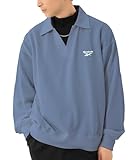 [リーボック] スウェット 裏毛 メンズ レディース プルオーバー 長袖 選べるトレーナー 春 秋 冬 トレーナー Vネック スキッパーネック rm-4100-rm-4101-rm-4102 ブルー