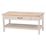 コンパクトテレビ台 ( テレビボード ローボード ) 木製 【幅75cm 20型～32型対応】 収納棚付き シャビーシック MTV-6699NAW