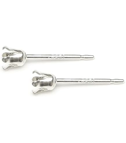 Amazon.co.jp: K18ピアス 空枠 4mm ×4mm 角 スクエアタイプ ピアス 空 