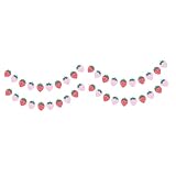 STOBOK いちごプルフラッグ ストロベリーパーティー 4 セット ストロベリーランタン イチゴパーティーの飾り付け イチゴフェルトのガーランド ハワイの用品 ハイチェアバナー