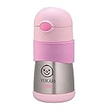 [名入れ無料 のし対応 ギフトラッピング済] (サーモス) THERMOS 水筒 290ml FFH-290ST 真空断熱 ベビーストローマグ 0.29L ワンタッチオープンタイプ (男の子, ピンク