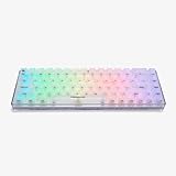 Higround Crystal Opal Basecamp 65%メカニカルUSB有線ゲーミングキーボード ホワイトフレームスイッチ プログラム可能なRGB 透明/半透明 ホットスワップ可能 ディープソック クリーミーなサウンドPCキーボード