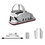 for Mate Quest 3S/3用充電ドック、卓上充電スタンドQuest 3S VRヘッドセット&コントローラー用磁気充電ステーション、充電式バッテリー2個付き for Mate Ques3S/3用ヘッドセット とコントローラーを同時に充電できる 急速充電 VRアクセサリー