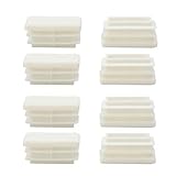 uxcell パイプキャップ 15 x 30mm プラスチック 長方形 リブ エンド カバー キャップ パティオ 家具 椅子 足 フロア プロテクター 8個入り