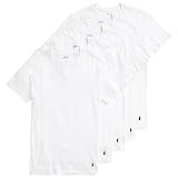 [ポロ ラルフローレン] Vネック Tシャツ スリム 5枚セット パック メンズ 下着 Cotton Slim Fit NSVNP5 5_White(WHD) XL [並行輸入品]