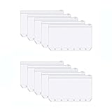 サムコス システム手帳 a6 a5 a7 6穴 ノートカバー 透明バインダー システム手帳 PVC 鍵付き手帳 日記帳 リング バインダー クリアポケット (A7 ファスナー 10枚入)