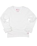 Ruffle Butts【ラッフルバッツ】White ruffled Long Sleeve Layering Tee(3才) [RB0659-3T]
