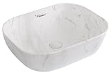 Whitehausコレクションwh71302-f12 Isabella Plusコレクション長方形上マウントBasin withセンターDrain、Carraraホワイト