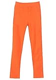 Plus Nao(プラスナオ) 子供用 ロングパンツ スキニーパンツ レギンスパンツ レギパン ボトムス ウエストゴム 伸縮性 ストレッチ 動きやすい 140 オレンジ