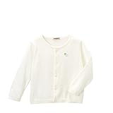 [ミキハウス] MIKIHOUSE 【ミキハウス(ベビー)】 クローバー刺繍の爽やかカーディガン 〈S-M(70cm-90cm)〉 41-6801-785 白 M(80-90cm)