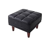 木肘レトロソファ【BARNEY】バーニー オットマン バイキャストブラック