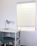 TAKIBLIND オーダーメイド 調光 ロールスクリーン (0.5cm単位 サイズ指定無料) ロール カーテン ブラインド (W60 x H90(cm), アイボリー)