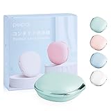 peipai 超音波コンタクト洗浄機 蛋白除去 強力洗浄 ミニ超音波コンタクト洗浄器 化粧鏡付き コンパクト 携帯便利 コンタクトレンズ 装