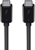 Belkin Thunderbolt 3ケーブル 高速 40Gbps 100W出力 5K /ウルトラHD対応 0.8m ブラック F2CD084BT0.8MBK