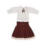 オビツ11 OB11 サイズ衣装 オビツドール 11cmボディ用 ロリータ風 クラシカルセット ブラウス スカート 6色 上下セット (ブラウン)