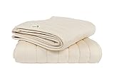 Greenbuds Organic Cotton Crib Comforter with Wool Fill. Ultra Soft Wool Crib Blanket, Toddler Comfor
