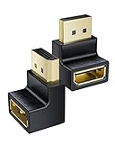 Displayport 1.4 アダプター 90度 DP コンバーター UP&DOWN BolAAzuL 8K/60Hz 直角 DP Displayport ケーブル アダプター コネクター 4K/144Hz DP1.2 互換 DP オス-メス 角度付き延長セーバー 2パック