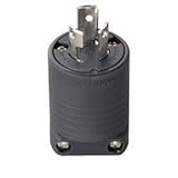 明工社 接地2P 15A 引掛プラグ 15A 125V (黒) (L5-15P 準拠)