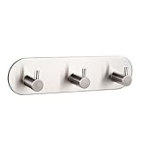 Sumnacon Stainless Steel Hat and Coat Hook 3M Self Adhesive Wall Robe Hook with Round Base for Bathr