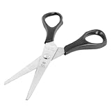 uxcell はさみ 5.1" 身長 黒い プラスチック製 グリップ ステンレススチール 鋏