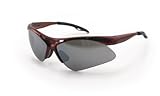 SAS Safety 540-0003 Diamondback Eyewear with Polybag, Smoke Mirror Lens/Red Frame by SAS Safety
