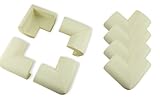 8 x AKORD? BABY SAFETY CORNER PROTECTORS FOR DESK TABLE FURNITURE - SAFE FOR CHILD/KIDS (Cream) by A