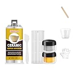 [lalarimi]陶瓷器用修理キット 初心者でもできる陶器修復キット 1セット8種類50ml 陶器 洗面 台 ひび割れ 補修 キット、セラミック用接着剤修理キット、食器修復材 金のり 陶磁器用、プロ仕様接着剤、浴槽修理ペースト速乾性接着剤 家具補修ペースト キッチン バスルーム 洗面台 カウンタートップ用