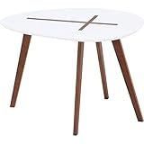 北欧風 サイドテーブル/ローテーブル 【幅60cm ホワイト】 木製 『クローセ』 〔リビング〕