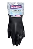 Technic 420 Black Neoprene Rubber Gloves-MEDIUM RUBBER GLOVES (並行輸入品)
