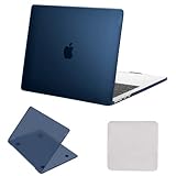 2026 M5対応 MacBook Air 13.6インチ ケース [M4/M3/M2] A3240 A3113 A2681 カバー 薄型 放熱穴 落下防止、耐傷 全面保護（ディスプレイ用研磨布 付き）, マット-シーブルー