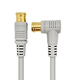 地デジ・BS・CS 4K8K 放送対応 アンテナケーブル 10m グレー S4CFBAL 4C同軸ケーブル L型プラグ⇔ストレートプラグ/Z-100