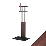 壁を傷つけない 壁寄せテレビスタンド ハイタイプ (ウォールナット) ／ 壁掛けテレビスタンド 壁面収納 テレビ台 テレビボード