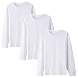 [NCFBAG] 長袖tシャツ メンズ 綿100 3枚組 5枚組 インナーシャツ メンズ tシャツ 無地 防菌防臭 吸汗速乾 柔らかい ロングtシャツ 春夏秋冬 (2XL, 3枚組-ホワイト)