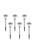 Pure Garden 50-20 LED Solar Classic Glass Pathway Lights (Set of 6) [並行輸入品]