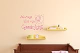 Always Kiss Me Goodnight Hello Kitty Cat子供の部屋の取り外し可能な壁アートステッカーデカール保育園ベビー男の子&女の子寝室赤ちゃん保育園壁飾り子供の部屋、保育園