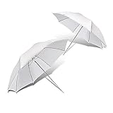 2本 ライト アンブレラ 写真撮影 アンブレラ フラッシュ アンブレラ メタル プラグ 写真撮影 ホワイト MOLUCKFU