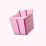 WENJUN 折りたたみ式バスタブ大型子供用折りたたみ式浴槽ベビースツール入浴用タブチャイルドフォルダー ( 色 : ピンク ぴんく , サイズ さいず : 55*50*53cm )