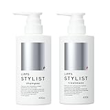 LIPPS (リップス) スタイリスト シャンプー 400ml ＆トリートメント 400g 本体セット マンダリンの香り 美容室監修 メンズ レディース 濃密泡