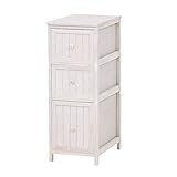 アンティーク調チェスト 収納棚 【3段 幅30cm】 木製 スリム シャビーシック MCH-5672AW アンティークホワイト