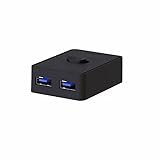 YFFSFDC USB3.0スイッチセレクター USB KVMスイッチャアダプタ 双方向USB共有スイッ チ 2入力1出力/ 1入力2出力 USB3.0 切替器 ワンキーで素早く切り替え 2台のコンピュータ共有 キーボード マウス スキャナ プリンタ プラグ＆プレイ MAC、WINXP/7/8/10、LINUXと互換性あり