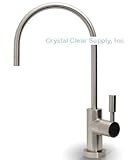 Crystal Clear Supply Ceramic Disc Water Filter Faucet - Lead Free Brushed Nickel Finishクリスタルクリアサプライセ